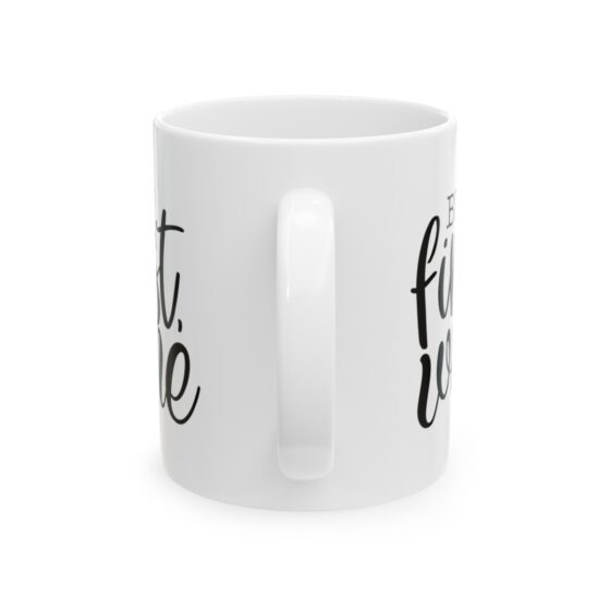 "But First Wine" - Funny Double Sided Print - White Ceramic Mug 11oz - Image 3